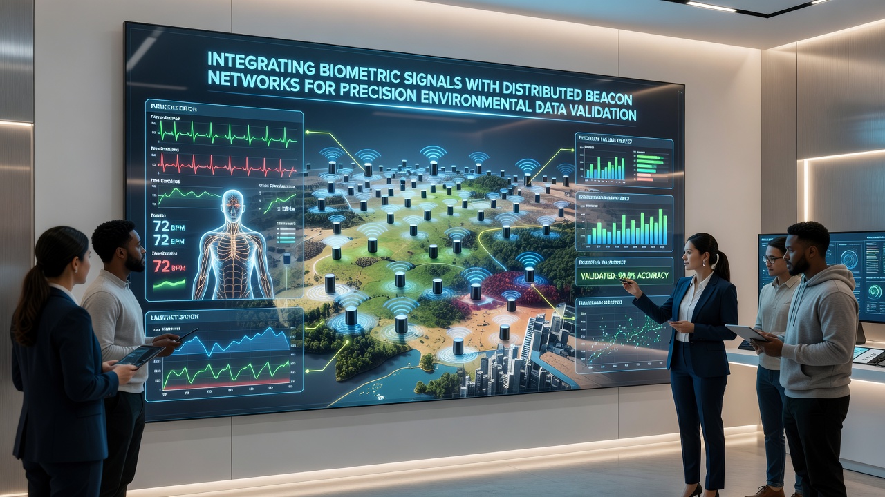 Technicians reviewing real-time environmental and biometric data streams from a central monitoring dashboard